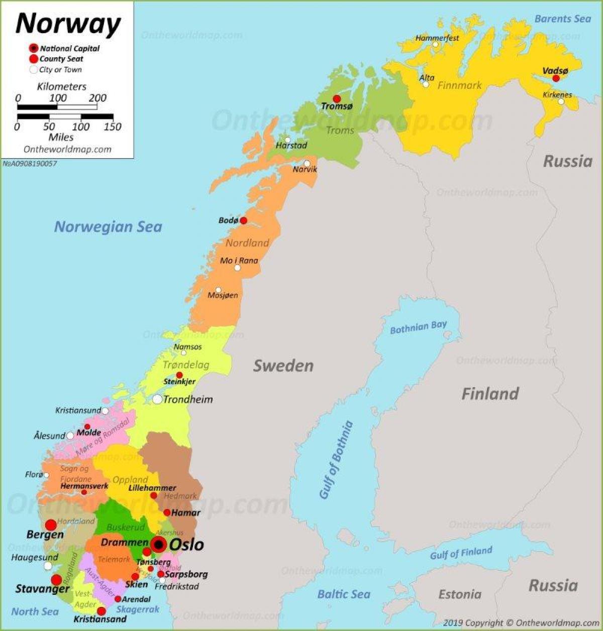 Mapa de la capital de Noruega